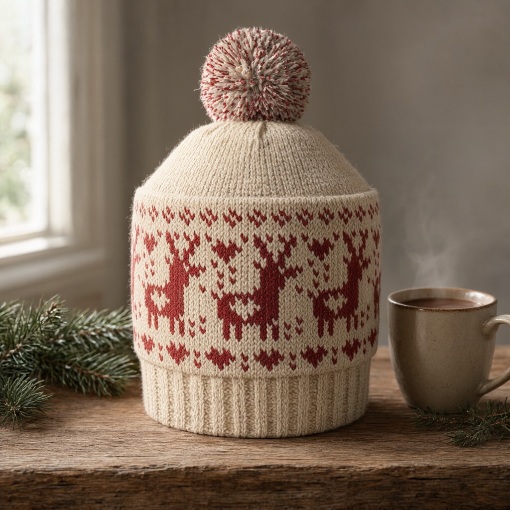 Heartfelt Reindeer Beanie